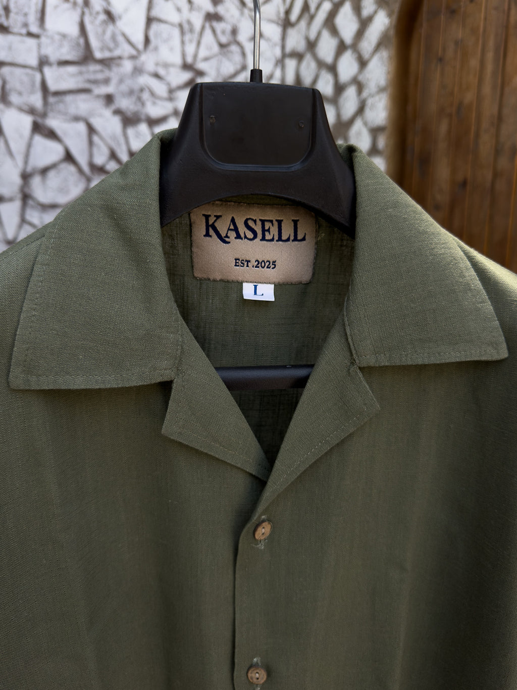 Men's Olive Green Medium Sleeve Shirt – Relaxed Fit | Linen Fabric