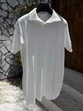 Men's White Cotton Polo T-Shirt – Regular Fit | Plain Design