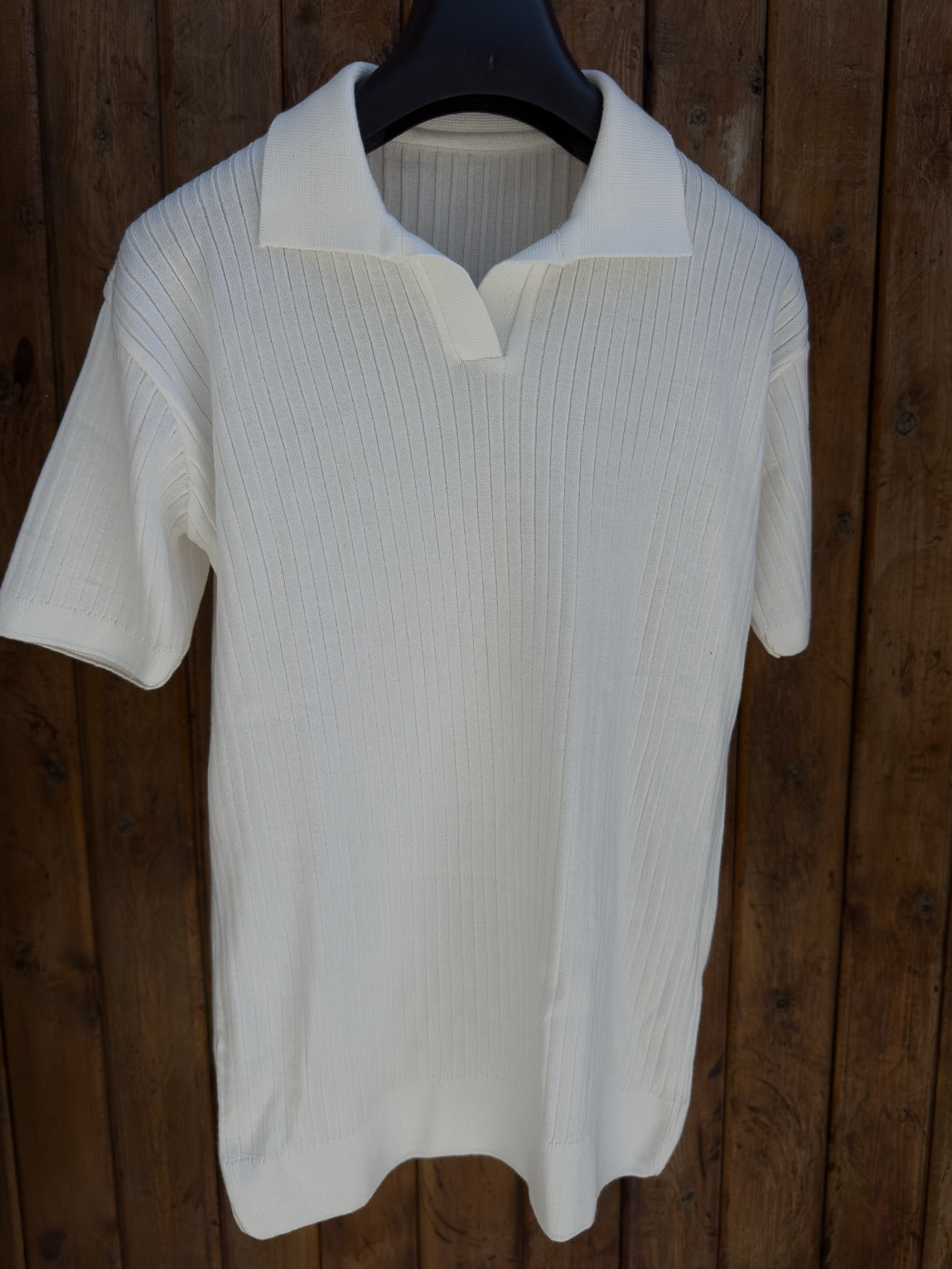Men's White Patterned Cotton Polo T-Shirt – Regular Fit | Textured Design