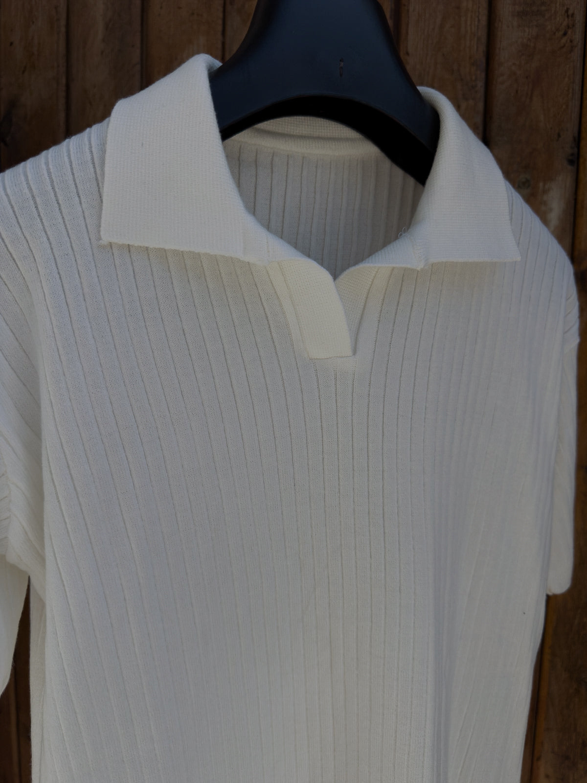 Men's White Patterned Cotton Polo T-Shirt – Regular Fit | Textured Design