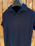 Men's Navy Cotton Polo T-Shirt – Regular Fit | Plain Design