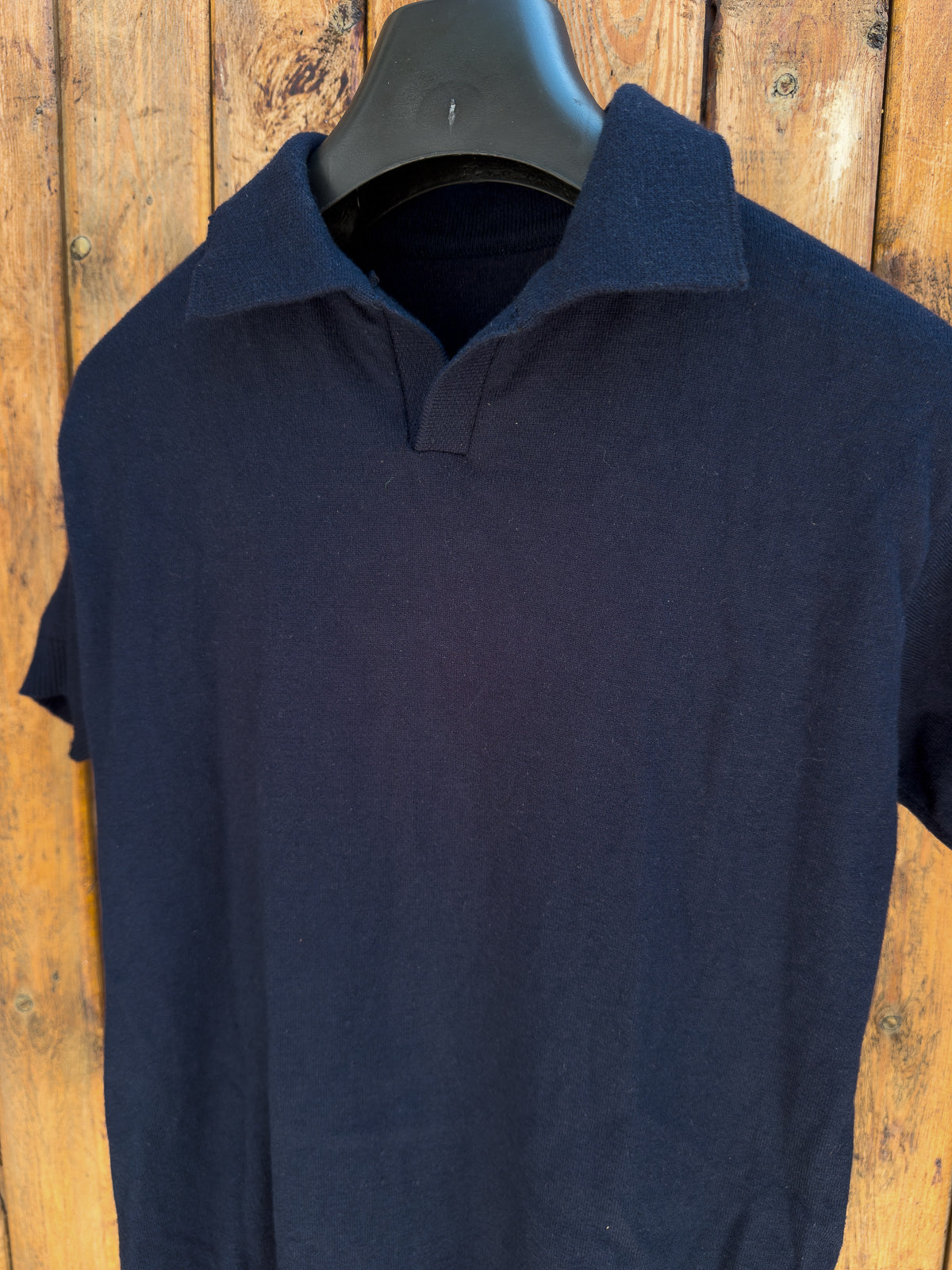 Men's Navy Cotton Polo T-Shirt – Regular Fit | Plain Design
